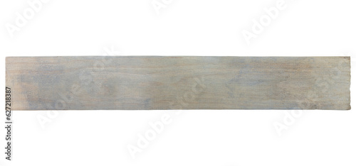 Super long old retro vintage dirty rustic wooden sign on white background with clipping path