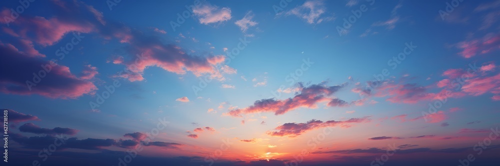 beautiful dawn or morning sky, generative ai