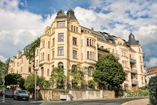 Obraz na płótnie plauen, deutschland - sanierte häuser in der altstadt w salonie