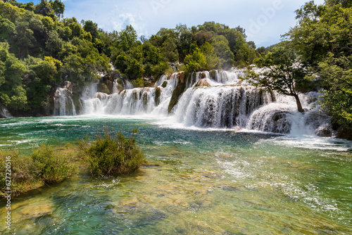 Fototapeta Naklejka Na Ścianę i Meble -  Waterfall in Krka national park in Croatia.