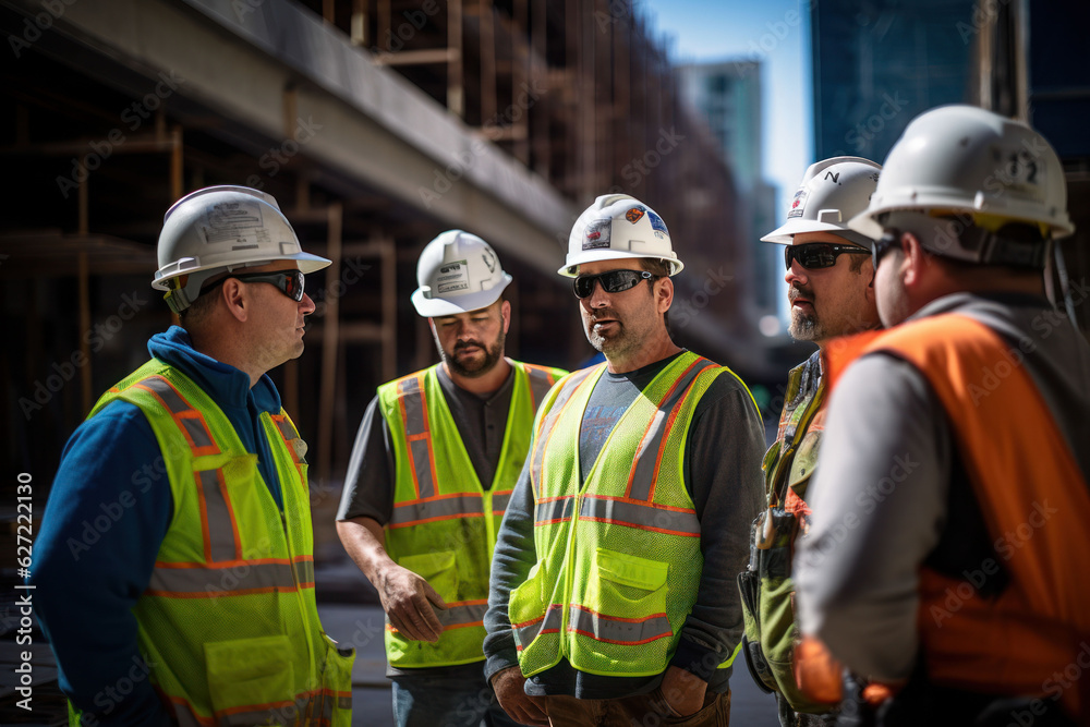 construction worker team in construction site construction worker team in construction site
