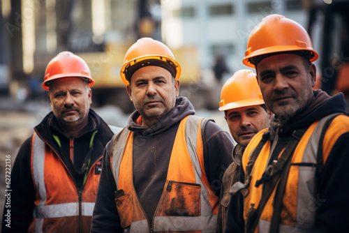 construction worker team in construction site