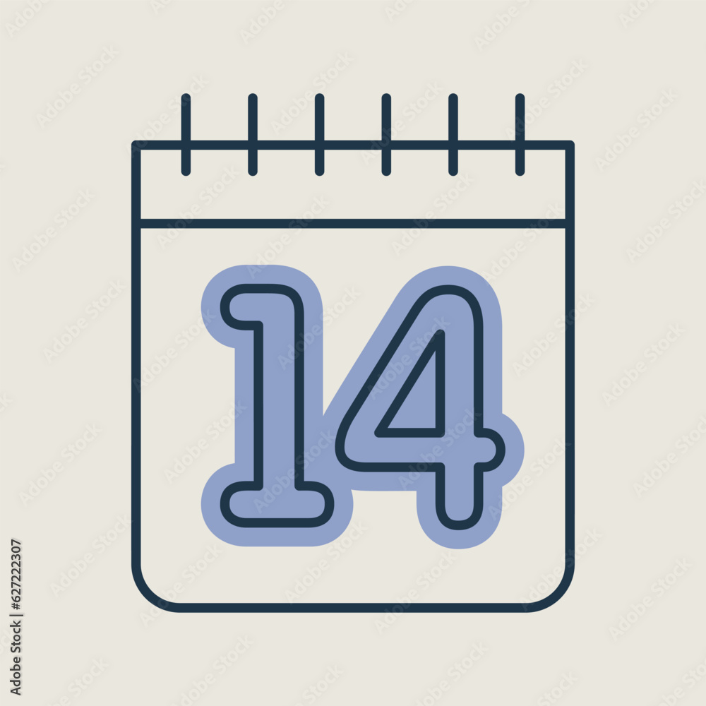 14 February, Valentine Day vector icon 14 February, Valentine Day vector icon