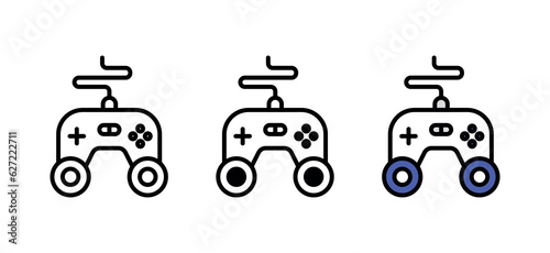 Portable console icon design with white background stock illustration