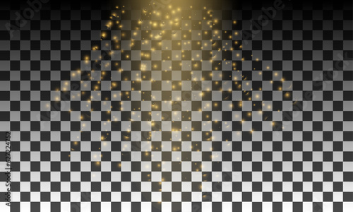Bokeh, sparkles, shimmer on transparent background, festive shiny background, wallpaper, for Christmas and New Year, vector illustration in eps10 format