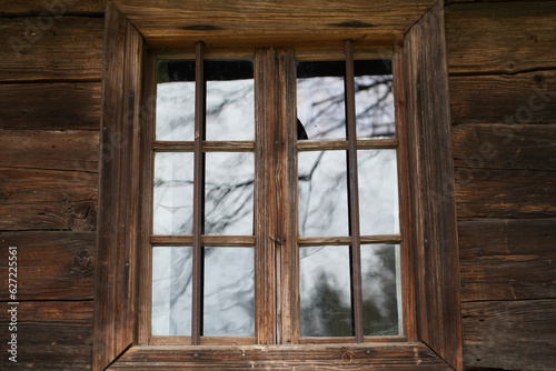 Farmhouse with lots of wood and stone