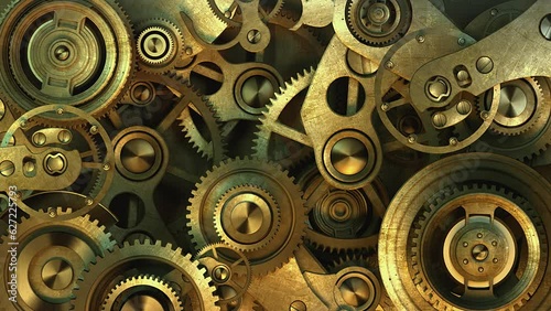 Background Consisting Of Moving Gears