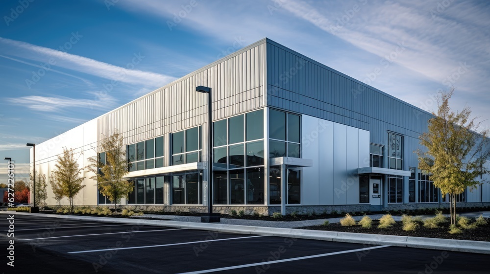 Realistic render of large logistic business transport warehouse dock station. Factory and transport house. Commercial office building. Realistic render of large logistic business transport warehouse dock station. Factory and transport house. Commercial office building.