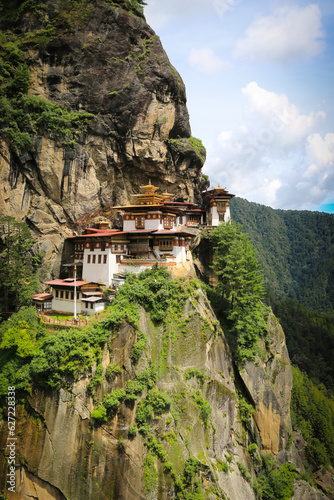The Tiger's Nest Monastery is a sacred Buddhist site located near Paro, Bhutan