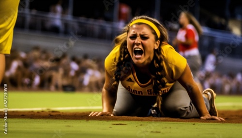 Spectacular moments of the softball game