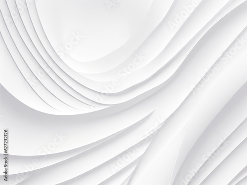 White abstract background with waves. Creative Architectural Concept. Creative Minimalistic Web Cover.