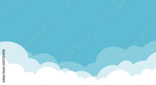 blue sky with white clouds in sunny day