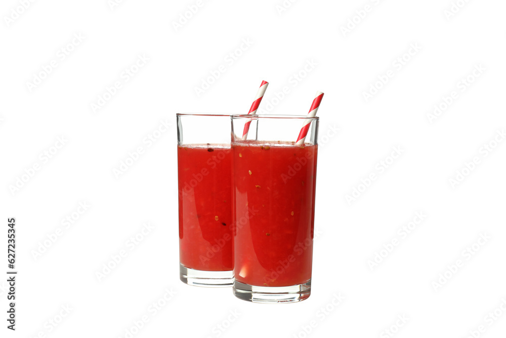 PNG, Watermelon smoothie isolated on white background PNG, Watermelon smoothie isolated on white background