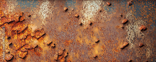 immagine con superficie in metallo scrostato e arrugginito, full frame, vista dall'alto