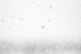 Falling snowflakes on night sky white background.  Bokeh with white snow and snowflakes on a blue background.