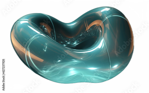 Relaxing Pool Float on Clear Background. Generative AI photo