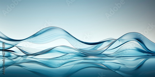 Colorful abstract blue water twisting background.