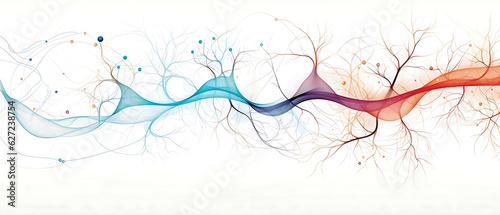 Leinwand Poster Wonders of Nerve Fibers,intricate world of nerve fibers,Generated with AI