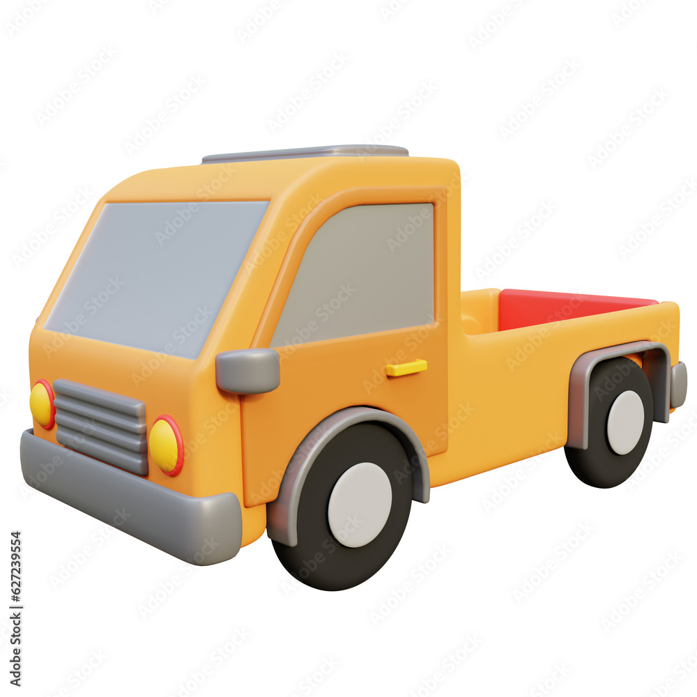 3D Pickup Truck Illustration