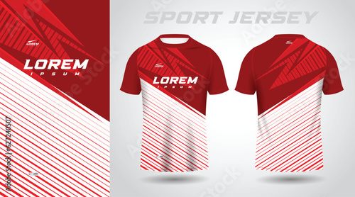 red t-shirt sport jersey design