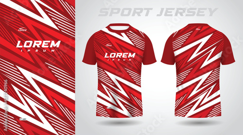 red t-shirt sport jersey design