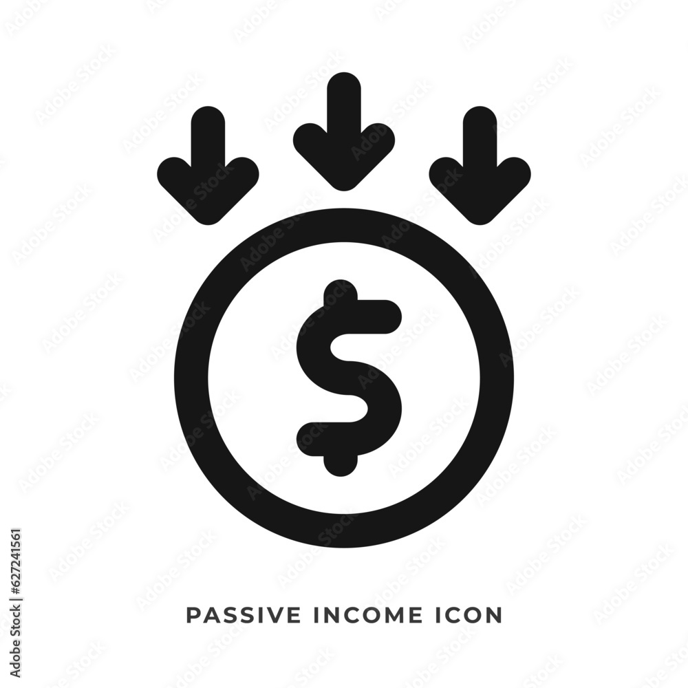 Finance icon with style line. Passive income icon. Vector Illustration Finance icon with style line. Passive income icon. Vector Illustration