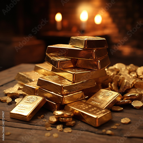 stacked gold bars, gold reserves