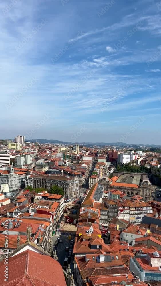 vertical video of the aerial view of Porto vertical video of the aerial view of Porto