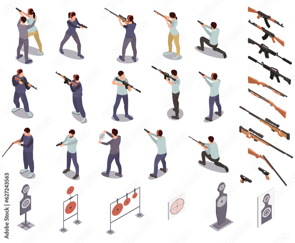 Fototapeta premium Shooting Range Set