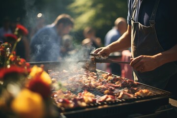 Grilling in the Backyard: Barbecue Labor Day Party - AI Generated