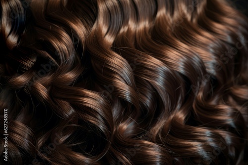 Shiny curly hairs. Generate Ai