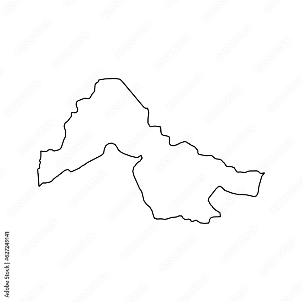 Fototapeta premium Kwara state map, administrative division of the country of Nigeria. Vector illustration.