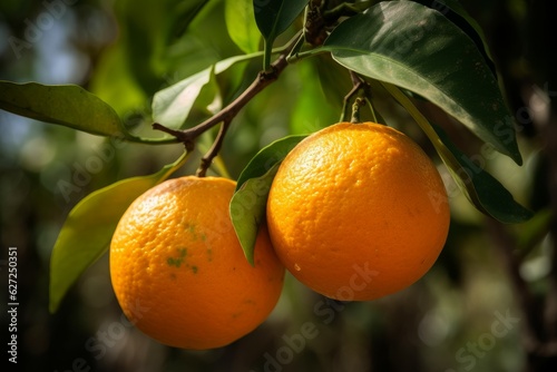 Two oranges tree. Generate Ai
