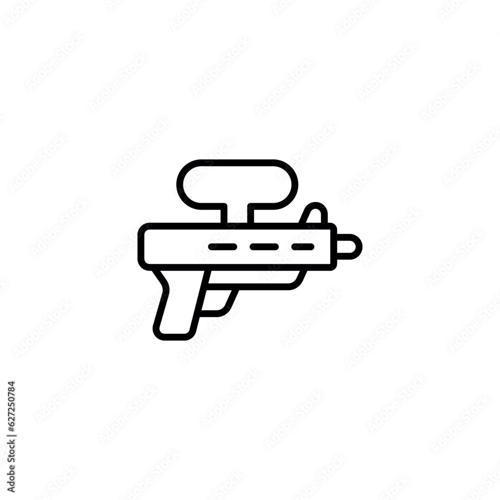 Water Gun icon design with white background stock illustration