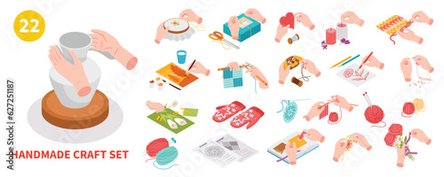 Isometric Hobbies Big Icon Set