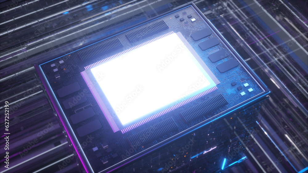 Abstract Concept of Computer Processor Unit Abstract Concept of Computer Processor Unit