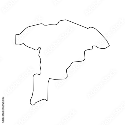 Sokoto state map  administrative division of the country of Nigeria. Vector illustration.