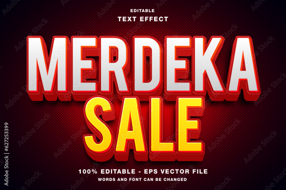 Merdeka Sale Promo Text Effect