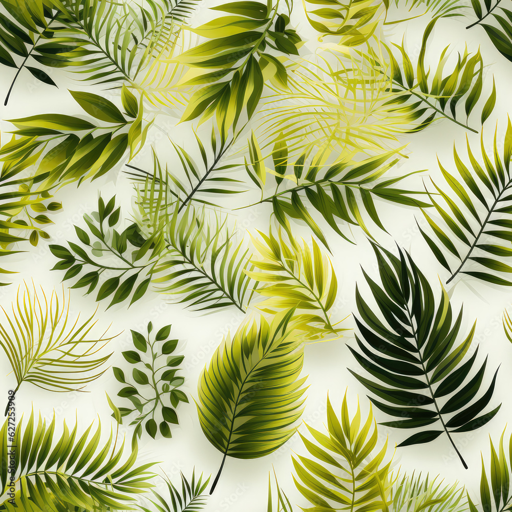Tropical leaves repeat pattern