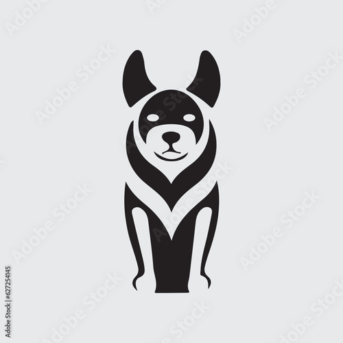 Minimal dog logo design