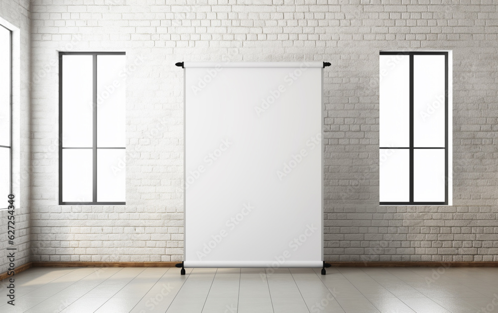 blank roll up banner display stands loft interior. Roll up blank white banner blank roll up banner display stands loft interior. Roll up blank white banner