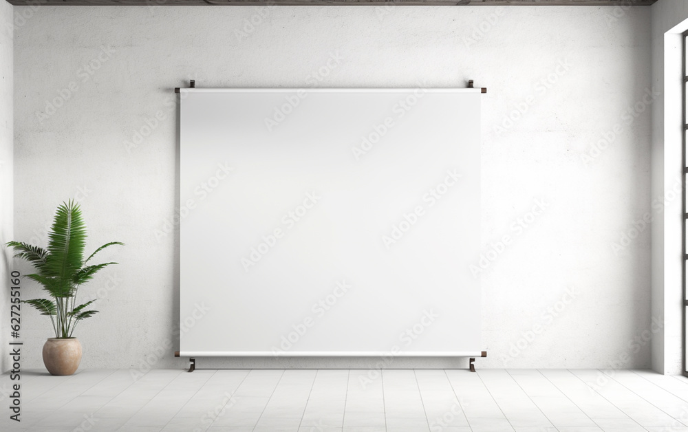 blank roll up banner display stands loft interior. Roll up blank white banner blank roll up banner display stands loft interior. Roll up blank white banner