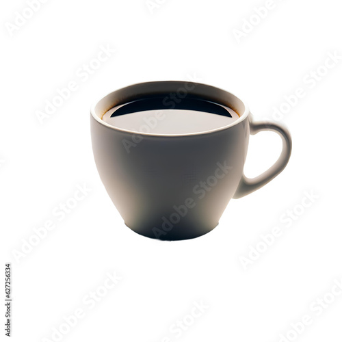 Coffee cup isolated on transparent background with empty space Generative AI