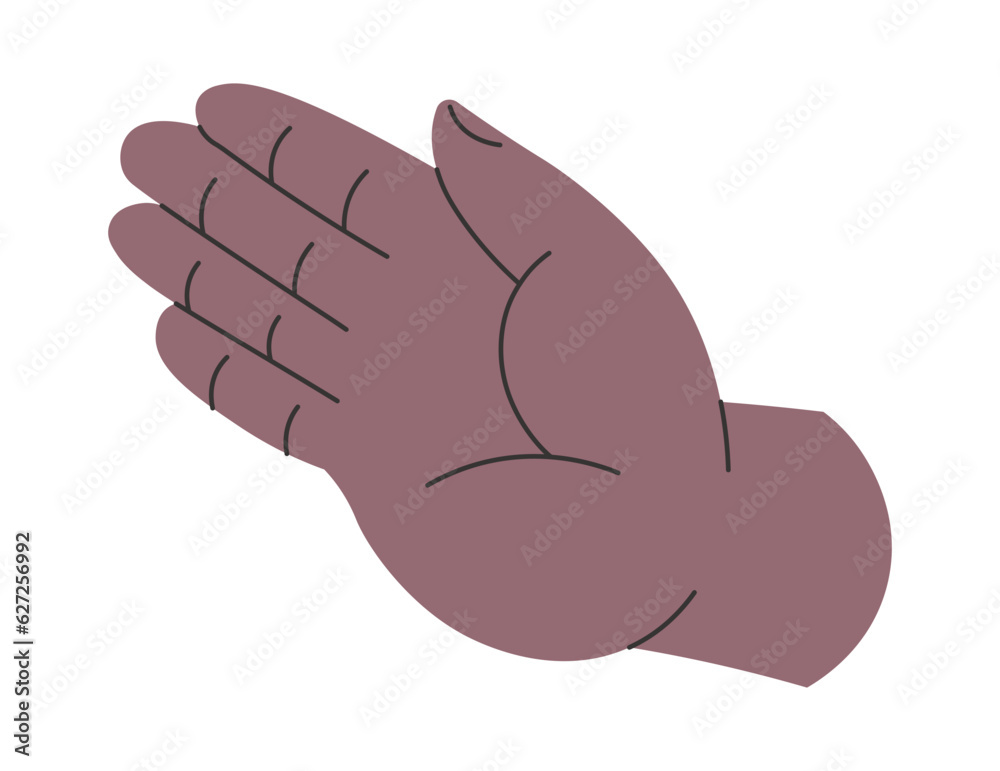 Hand showing stop sign gesturing and communication Hand showing stop sign gesturing and communication