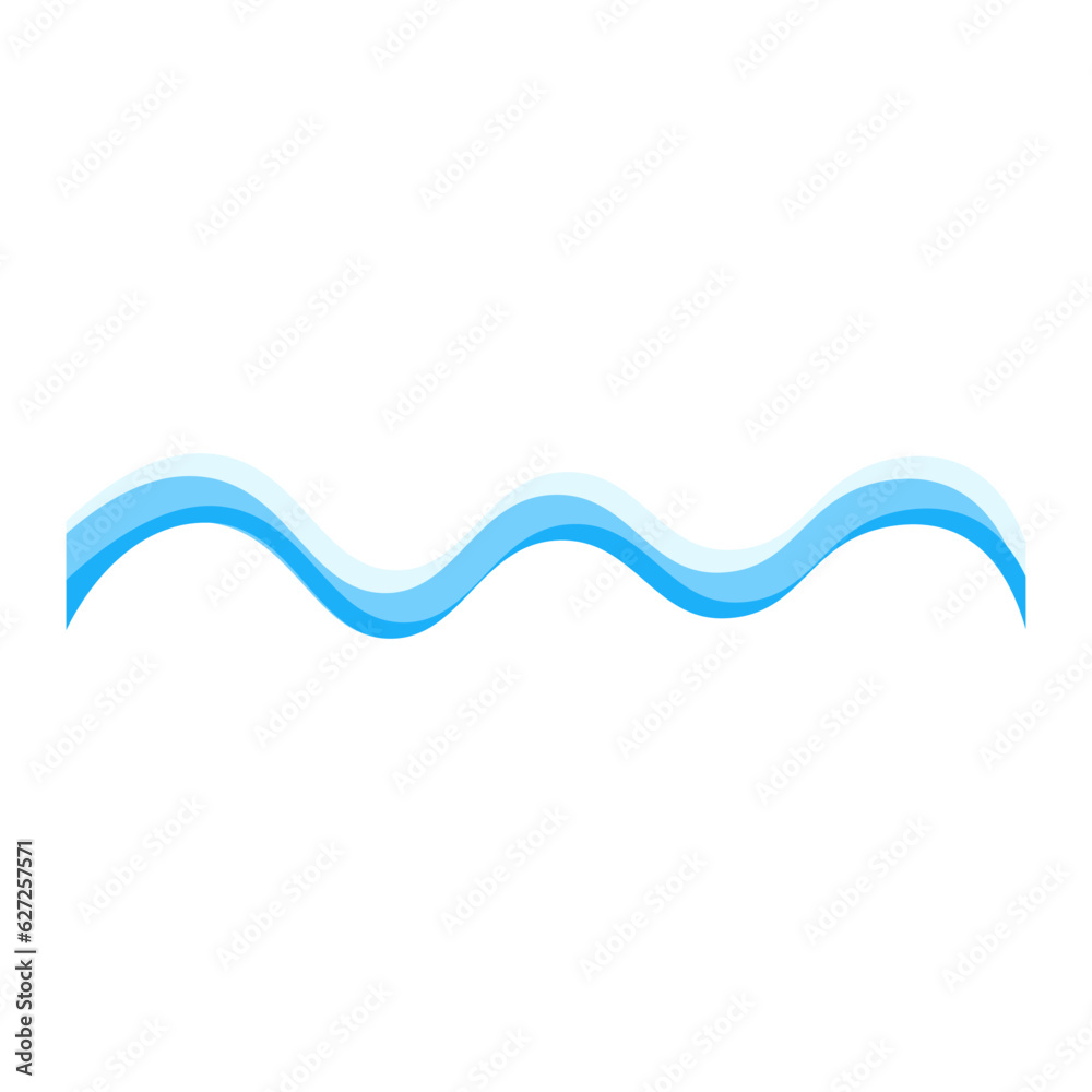 Blue waves with gradient decorative frame, vector design template, abstract water waves. Blue waves with gradient decorative frame, vector design template, abstract water waves.