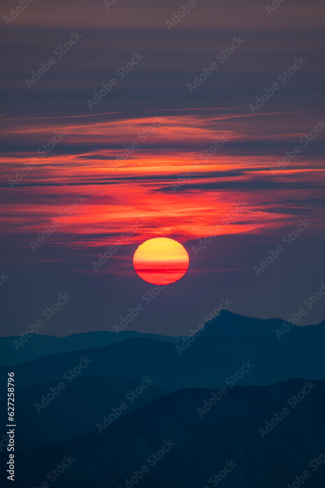 Sonnenaufgang im Hochschwab Gebiet