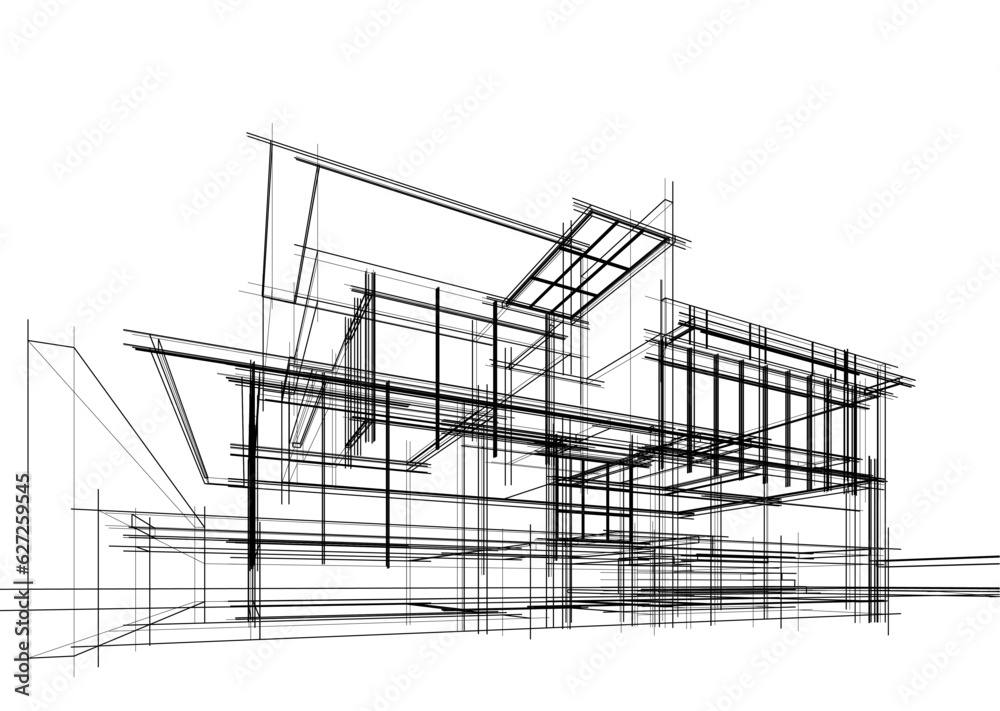 sketch of a house sketch of a house