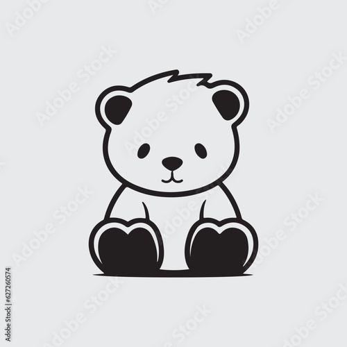 Teddy Bear Silhouette Vector Icon