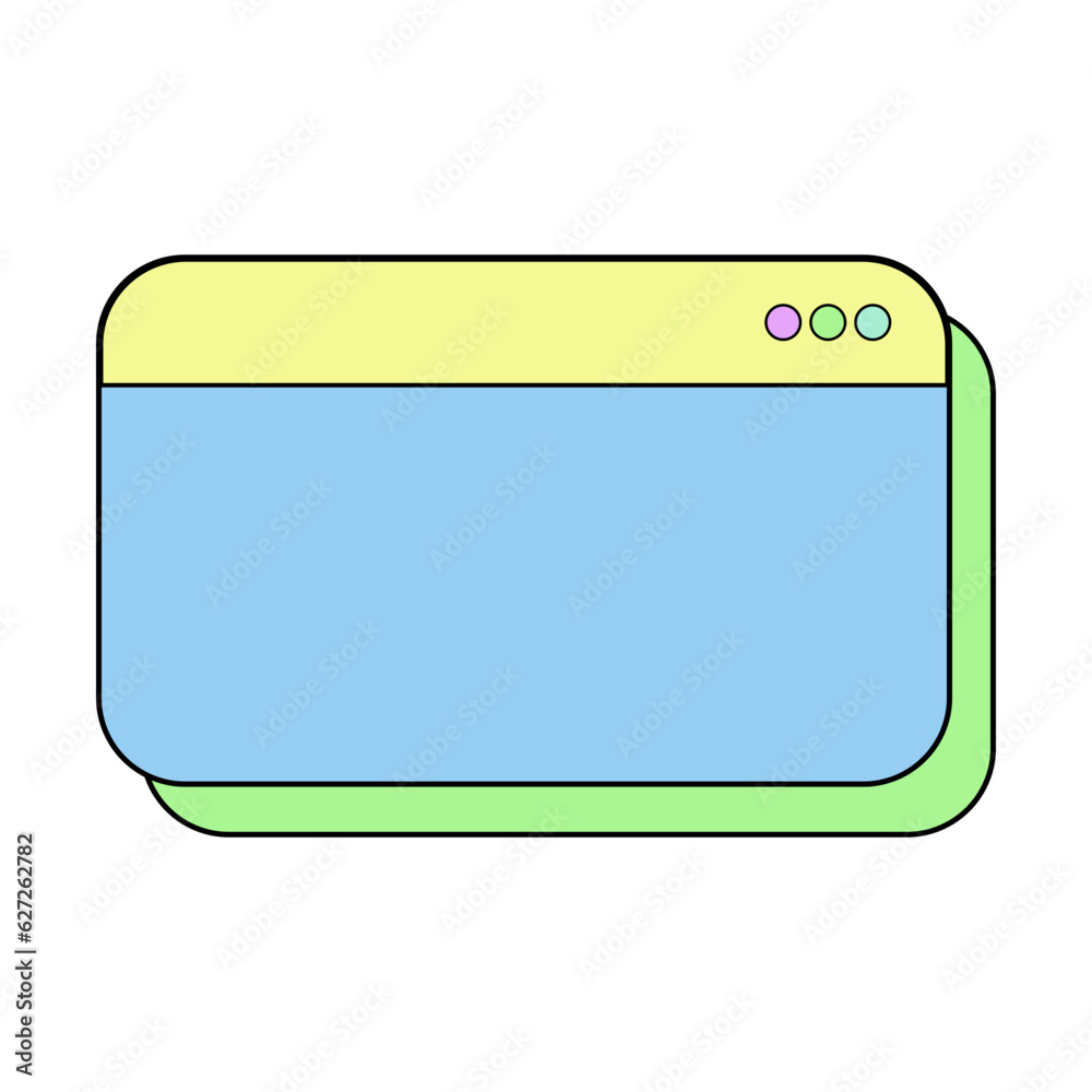 Computer Window Frame Illustration Computer Window Frame Illustration