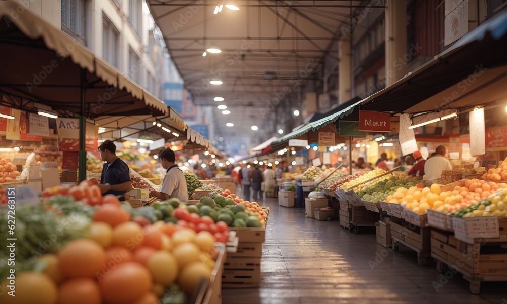 Traditional Market With Blurred Background Traditional Market With Blurred Background